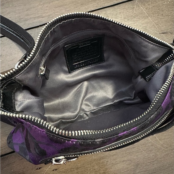 Coach Vibrant Purple and Black Shoulder Bag - Picture 3 of 3